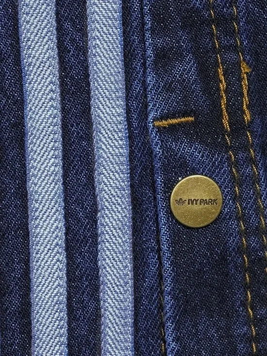 Adidas x Ivy Park Beyoncé Denim Wide-Leg Snap Cargo Pants - Size XS - Picture 3 of 7